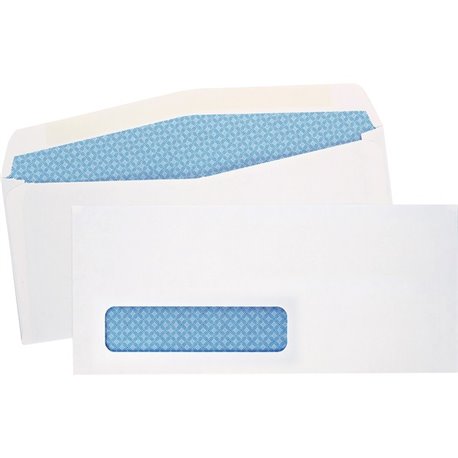 Quality Park No. 10 Single Window Security Tinted Business Envelopes - Single Window - 10 - 4 1/8" Width x 9 1/2" Length - 24 lb