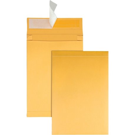 Quality Park 9 x 12 x 2 Expansion Envelopes with Self-Seal Closure - Expansion - 9" Width x 12" Length - 2" Gusset - 40 lb - Sel