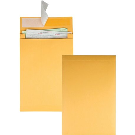 Quality Park 10 x 13 x 2 Expansion Envelopes with Self-Seal Closure - Expansion - 10" Width x 13" Length - 2" Gusset - 40 lb - S