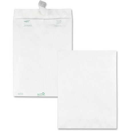 Survivor 9 x 12 DuPont Tyvek Catalog Mailers with Self-Sealing Closure - Catalog - 10 1/2 - 9" Width x 12" Length - 14 lb - Peel