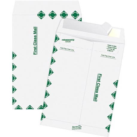 Survivor 12 x 15-1/2 DuPont Tyvek First Class Border Catalog Mailer - First Class Mail - 15 1/2 - 12" Width x 15 1/2" Length - 1