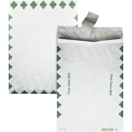 Survivor 10 x 13 x 1-1/2 DuPont Tyvek Expansion First Class Border Envelopes - First Class Mail - 10" Width x 13" Length - 1 1/2