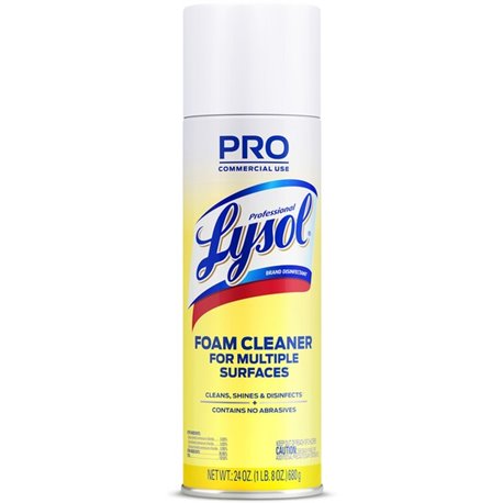 Professional Lysol Disinfectant Foam Cleaner - For Multipurpose - 24 oz (1.50 lb) - Fresh Clean Scent - 1 Each - Disinfectant