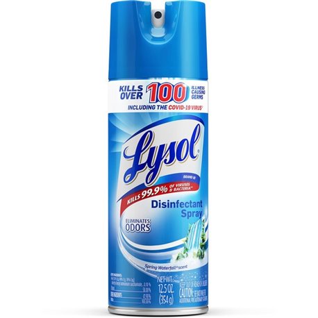 Lysol Spring Waterfall Disinfectant Spray - Ready-To-Use - 12.5 fl oz (0.4 quart) - Spring Waterfall Scent - 1 Each - Easy to Us