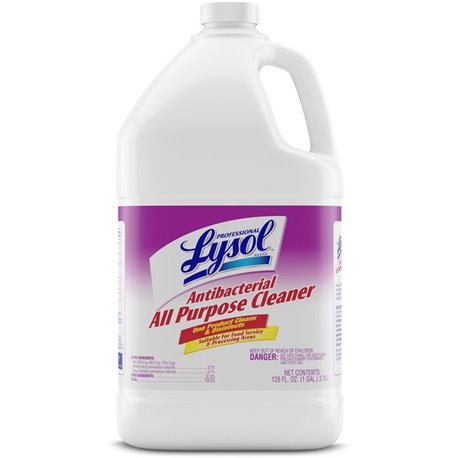 Professional Lysol Antibacterial All Purpose Cleaner - Concentrate - 128 fl oz (4 quart) - 1 Each - Anti-bacterial, Deodorize, D