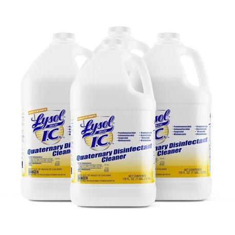 Lysol I.C. Quaternary Disinfectant Cleaner - For Multipurpose - Concentrate - 128 fl oz (4 quart) - Original Scent - 4 / Carton 