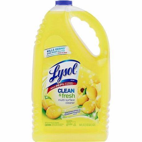 Lysol Clean/Fresh Lemon Cleaner - For Multi Surface - 144 fl oz (4.5 quart) - Clean & Fresh Lemon Scent - 1 Each - Long Lasting,