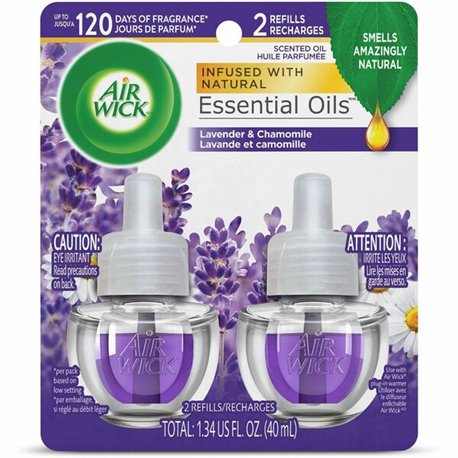 Air Wick Scented Oil Warmer Refill - Oil - 0.7 fl oz (0 quart) - Lavender, Chamomile - 60 Day - 2 / Pack