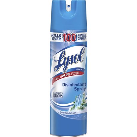 Lysol Spring Waterfall Disinfectant Spray - 19 fl oz (0.6 quart) - Waterfall Scent - 1 Each - Disinfectant, Antibacterial