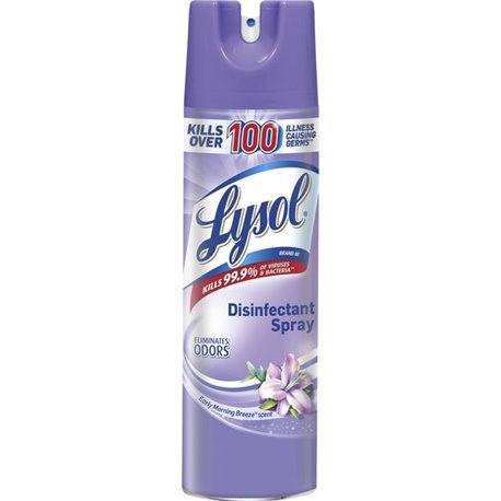 Lysol Early Morning Breeze Disinfectant Spray - For Multipurpose - 19 fl oz (0.6 quart) - Early Morning Breeze Scent - 12 / Cart