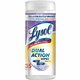 Lysol Dual Action Wipes - For Multi Surface - Citrus Scent - 35 / Canister - 1 Each - White/Purple