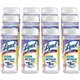 Lysol Dual Action Wipes - For Multi Surface - Citrus Scent - 35 / Canister - 12 / Carton - White/Purple