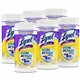 Lysol Dual Action Wipes - For Multipurpose - Citrus Scent - 7" Length x 7.25" Width - 75 / Canister - 6 / Carton - Pre-moistened