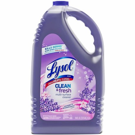 Lysol Clean/Fresh Lavender Cleaner - For Multi Surface - 144 fl oz (4.5 quart) - Clean & Fresh Lavender Orchid Scent - 1 Each - 