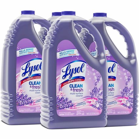 Lysol Clean/Fresh Lavender Cleaner - For Multi Surface - 144 fl oz (4.5 quart) - Clean & Fresh Lavender Orchid Scent - 4 / Carto