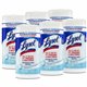 Lysol Disinfecting Wipes - Crisp Linen Scent - 7" Length x 7.25" Width - 80 / Canister - 6 / Carton - Disinfectant, Pre-moistene