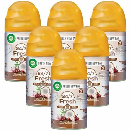 Air Wick Freshmatic Life Scents Refill - Spray - 5.9 fl oz (0.2 quart) - Paradise Retreat - 60 Day - 6 / Carton - Wall Mountable