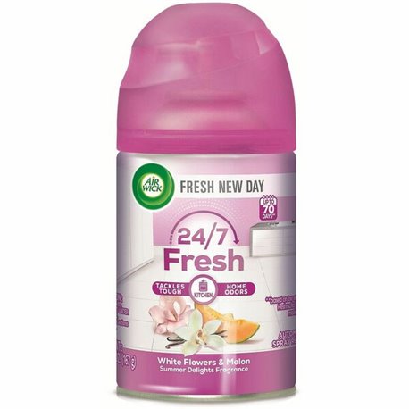 Air Wick Freshmatic Life Scents Refill - Spray - 5.9 fl oz (0.2 quart) - Summer Delights - 60 Day - 1 Each - Wall Mountable, Lon