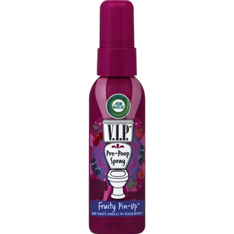 Air Wick V.I.P. Pre-Poop Spray - Spray - 1.9 fl oz (0.1 quart) - Fruity Pin-Up - 6 / Carton