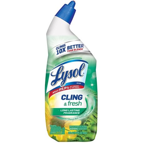 Lysol Toilet Bowl Cleaner - 24 oz (1.50 lb) - Forest Rain ScentSqueeze Bottle - 1 Each - Disinfectant - Blue