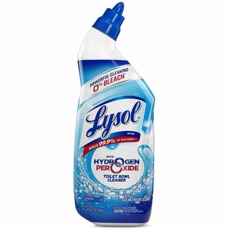 Lysol Hydrogen Peroxide Toilet Cleaner - 24 fl oz (0.8 quart) - Ocean Fresh Scent - 1 Each - Bleach-free, Residue-free - Blue