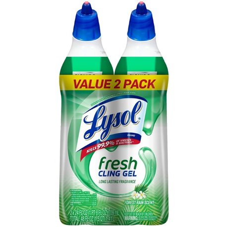 Lysol Clean/Fresh Toilet Cleaner - Ready-To-Use - 24 fl oz (0.8 quart) - Country Scent - 2 / Pack - Disinfectant, Antibacterial 