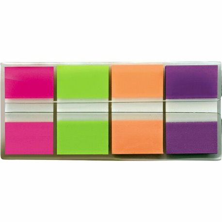 Post-it Flags - 160 - 1" x 1 3/4" - Rectangle - Unruled - Pink, Green, Orange, Purple, Assorted - 4 / Pack