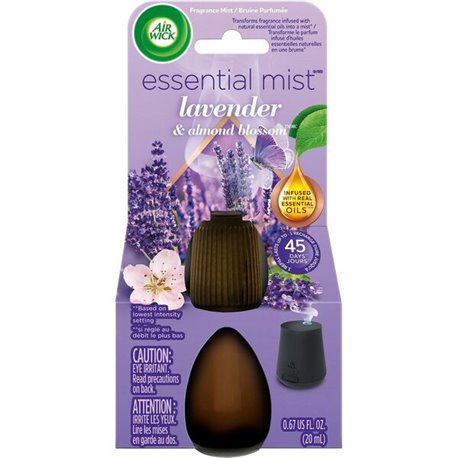 Air Wick Essential Mist Scented Diffuser Oil Refill - Oil - 0.7 fl oz (0 quart) - Lavender & Almond Blossoms - 45 Day - 1 Each -