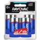 Rayovac Alkaline D Batteries - For Multipurpose - D - 4 / Pack