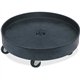 Rubbermaid Commercial Universal Drum Dolly - 5 Casters - Plastic - Black - 1 Each