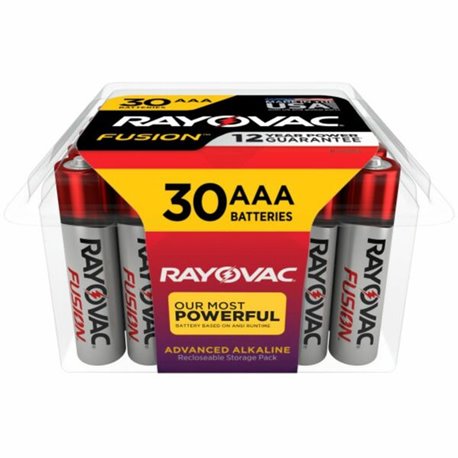 Rayovac Fusion Alkaline AAA Batteries - For Multipurpose - AAA - 30 / Pack