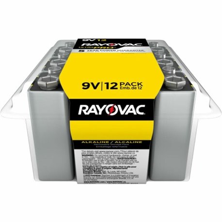 Rayovac 9-Volt Ultra-Pro Alkaline Battery - For Multipurpose - 9V - 9 V DC - 12 / Pack