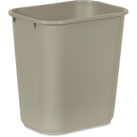 Rubbermaid Commercial 28 QT Medium Deskside Wastebaskets - 7 gal Capacity - Rectangular - Dent Resistant, Durable, Rust Resistan