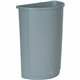 Rubbermaid Commercial Half Round Wastebaskets - 21 gal Capacity - Semicircular - 28.6" Height x 12" Width x 21" Depth - Gray - 1