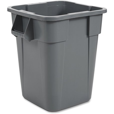Rubbermaid Commercial Brute Square Container - 40 gal Capacity - Square - Rounded Corner, Snap Lock, Handle, Smooth, Easy to Cle