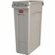 Rubbermaid Commercial Slim Jim 23-Gallon Vented Waste Container - 23 gal Capacity - Rectangular - Durable, Handle - 30" Height x