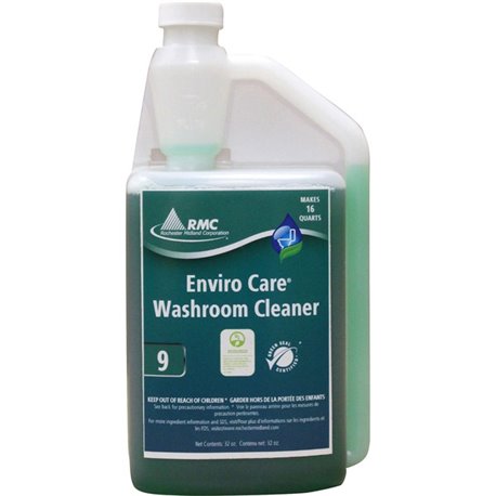 RMC Enviro Care Washroom Cleaner - Concentrate - 32 fl oz (1 quart) - 1 Each - Bio-based, Phosphate-free, Non-toxic - Blue, Gree