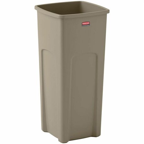 Rubbermaid Commercial Untouchable Square Container - 23 gal Capacity - Square - Crack Resistant - 32.9" Height x 16.5" Width x 1