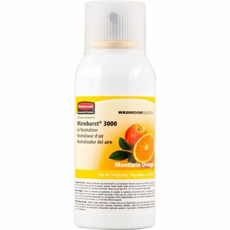 Rubbermaid Commercial MB 3000 Refill Mandarin Air Spray - Spray - Mandarin Orange - 12 / Carton - Odor Neutralizer, Long Lasting
