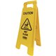 Rubbermaid Commercial Caution Wet Floor Safety Sign - 6 / Carton - Caution Wet Floor Print/Message - 11" Width x 25" Height x 12