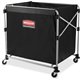 Rubbermaid Commercial 8-Bushel Collapsible X-Cart - 220 lb Capacity - 35.7" Length x 24.1" Width x 34.6" Height - Stainless Stee