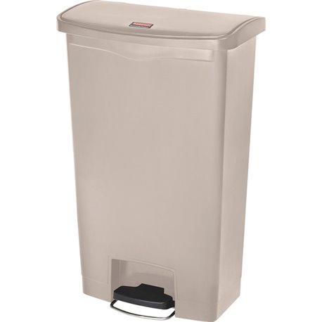 Rubbermaid Commercial Slim Jim 18G Front Step Container - 18 gal Capacity - 31.6" Height x 12.2" Width - Resin, Poly, Plastic - 