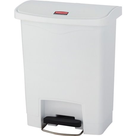 Rubbermaid Commercial Slim Jim 8-gal Step-On Container - Step-on Opening - Hinged Lid - 8 gal Capacity - Manual - Durable, Foot 