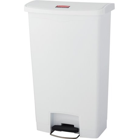 Rubbermaid Commercial Slim Jim 18-gal Step-On Container - Step-on Opening - Hinged Lid - 18 gal Capacity - Manual - Durable, Foo