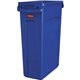 Rubbermaid Commercial Slim Jim 23-Gallon Vented Waste Container - 23 gal Capacity - Handle, Durable, Recyclable - 30" Height x 2