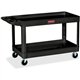 Rubbermaid Commercial 4" Casters 2-shelf Utility Cart - 2 Shelf - Push Handle Handle - 4" Caster Size - Foam - x 32.4" Width x 2