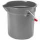 Rubbermaid Commercial Brute 10-quart Utility Bucket - 2.50 gal - Heavy Duty, Rust Resistant, Bend Resistant - 10.2" - Plastic, S