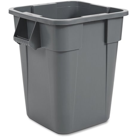 Rubbermaid Commercial Brute Square Container - 40 gal Capacity - Square - Rounded Corner, Snap Lock, Handle, Smooth, Easy to Cle