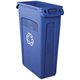 Rubbermaid Commercial Venting Slim Jim Container - 23 gal Capacity - Rectangular - 30" Height x 11" Width x 22" Depth - Plastic 