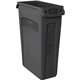 Rubbermaid Commercial Slim Jim 23-Gallon Vented Waste Containers - 23 gal Capacity - Rectangular - Durable, Handle - 30" Height 